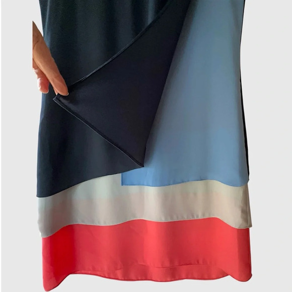 BCBGMaxAzria NWOT HALEY LAYERED COLOR BLOCK SLEEVELESS DRESS | SIZE: 10 - Picture 6 of 10